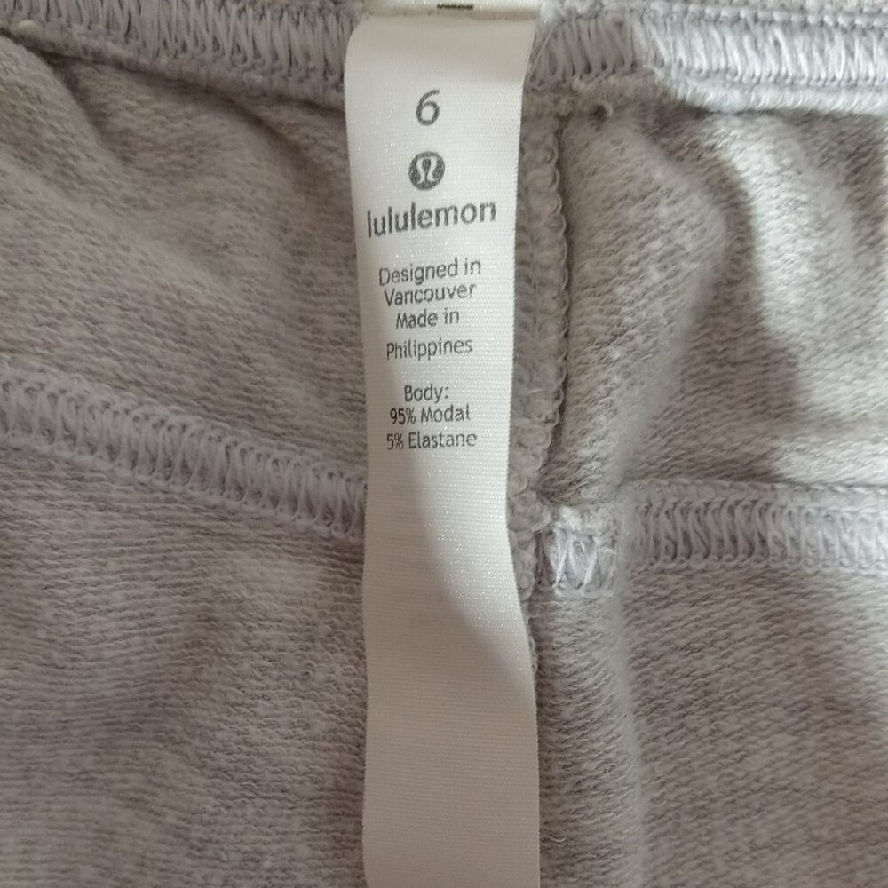 LULULEMON Classic Jersey Joggers High Rise Gray Sz 6 EUC - Picture 5 of 5